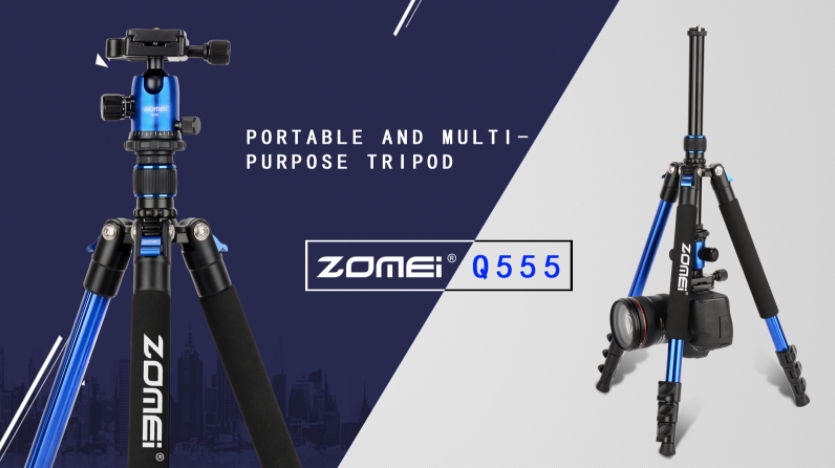 Features of the ZOMEi Q555 Aluminum Camera Tripod Kit with 360 Degree Ball Head Quick Release Plate for Solar Telescopes and Binoculars